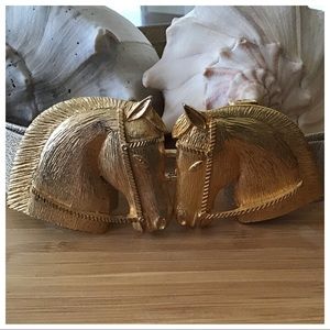 Vintage Designer Gold HorseBelt Buckles w/strip